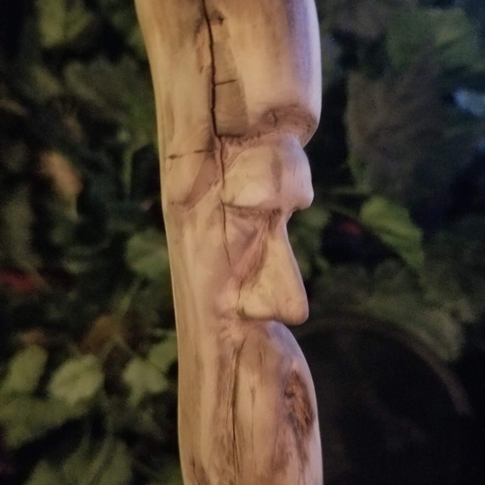 Wood spirit carvings/Canes and Walking sticks.